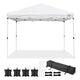 TheDisplayOutlet 10x10 Waterproof Pop Up Canopy Tent Color Options, White (Rolling Bag) Image