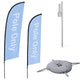 TheDisplayOutlet Feather Flag Pole Kit - 10-Pack, Base of Your Choice Image