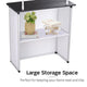 TheDisplayOutlet Portable Trade Show Display Podium Counter w/ Header Black Image