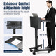 TheDisplayOutlet Podium Stand Mobile Metal Lectern for Church Classroom Image