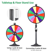 WinSpin Prize Wheel w/ Floor Stand Spinning Wheel 24"