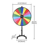 48" Prize Wheel Rolling Stand Trade Show Spin Wheel