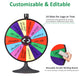 TheDisplayOutlet 24" Prize Wheel with Acrylic Sign Holder 8.5 x 11 Image