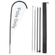 TheDisplayOutlet Teardrop Flag Pole Kit - 10-Pack, Base of Your Choice Image