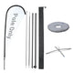 TheDisplayOutlet Teardrop Flag Pole Kit - 10-Pack, Base of Your Choice, 8.8ft Pole+Base Image