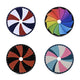 TheDisplayOutlet Custom Prize Wheel Templates(4x) for 12" Spin Wheel Image