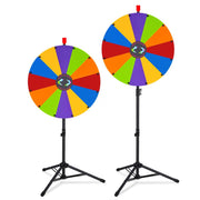 TheDisplayOutlet 24" Portable Modular Prize Wheel with Tripod Stand 12-Slot Image