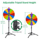 TheDisplayOutlet 24" Portable Modular Prize Wheel with Tripod Stand 12-Slot Image