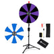 TheDisplayOutlet 24" Portable Modular Prize Wheel with Tripod Stand 12-Slot, Black & Purple Image