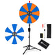 TheDisplayOutlet 24" Portable Modular Prize Wheel with Tripod Stand 12-Slot, Blue & Orange Image