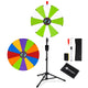 TheDisplayOutlet 24" Portable Modular Prize Wheel with Tripod Stand 12-Slot, Green & White Image