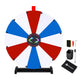TheDisplayOutlet 24" Prize Wheel with Customizable Slots(12) Trade Show Promo, Blue & Red & White Image