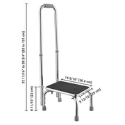 Heavy Duty Steel Step Stool with Handrail Holds 330lbs