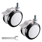 TheDisplayOutlet NexusX 3 inch Swivel Casters with Locks Set(2) for Computer Laptop Cart Image