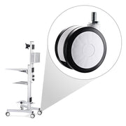 TheDisplayOutlet 3 inch Swivel Casters Set(2) for Computer Laptop Cart Image