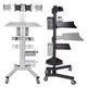 TheDisplayOutlet Mobile Computer Cart with Power Dual Monitor Mount Image
