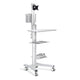 TheDisplayOutlet Mobile Computer Cart for Intraoral Scanning, Silver Image
