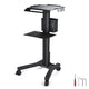 TheDisplayOutlet Mobile Laptop Desk Cart with Power Outlet, Black Image