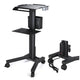 TheDisplayOutlet NexusX Mobile Laptop Cart with Power Outlet, Black Image