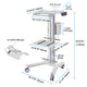 Mobile Laptop Desk Cart with Power Outlet