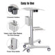 Mobile Laptop Desk Cart with Power Outlet