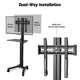 TheDisplayOutlet Rolling TV Stand with Laptop Shelf for 32 to 65in Screen Image