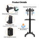 TheDisplayOutlet Rolling TV Stand with Laptop Shelf for 32 to 65in Screen Image
