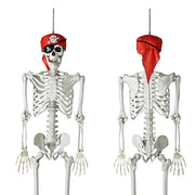 5'5" Full Body Cowboy Pirate Skeleton Posable Halloween Decoration