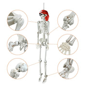 5'5" Full Body Cowboy Pirate Skeleton Posable Halloween Decoration