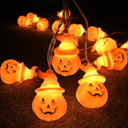 TheDisplayOutlet Halloween Light 20ct Pumpkin 10ft String Light Battery Operated Image