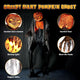 TheDisplayOutlet 7ft Pumpkin Head Scorched Scarecrow Halloween Decoration Image