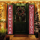 TheDisplayOutlet Christmas Signs Merry Christmas Happy New Year Door Sign 2 PCS Image