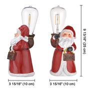 Christmas Santa Figurine with LED Bulb Battery Operated 2ct/pk