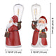 Christmas Santa Figurine with LED Bulb Battery Operated 2ct/pk