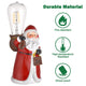 TheDisplayOutlet Christmas Santa Figurine with LED Bulb Battery Operated 2ct/pk Image