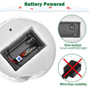 Christmas Santa Figurine with LED Bulb Battery Operated 2ct/pk