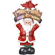 TheDisplayOutlet LED Christmas Figurine 12" Santa Snowman Resin Image