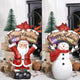 TheDisplayOutlet LED Christmas Figurine 12" Santa Snowman Resin Image