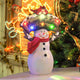 TheDisplayOutlet LED Christmas Figurine 12" Santa Snowman Resin, Snowman Image