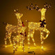 TheDisplayOutlet 3pcs Lighted Deer Christmas Outdoor Decoration Image