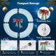 TheDisplayOutlet 5ft Giant Light Up Wreath for House Outdoor Decoration Image