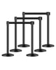 TheDisplayOutlet 35.4" Crowd Control Stanchion Post with Retractable Belt 6ct. Image