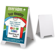 TheDisplayOutlet Sidewalk A Frame Sandwich Board Sign White Image