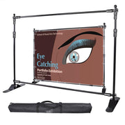 TheDisplayOutlet 8 ft Adjustable Telescopic Trade Show Banner Stand Image