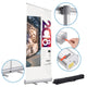 TheDisplayOutlet 33"x79" Roll Up Retractable Aluminum Banner Stand Image