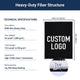TheDisplayOutlet Custom Tufted-in Logo Artificial Turf: Custom Sized, 9 Colors 53oz Image