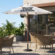 TheDisplayOutlet Custom Printed Outdoor Market Umbrella Wooden 9ft 8-Rib Image