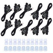 TheDisplayOutlet 10pcs Connectors & Power Cords for LED Rope Lights Image
