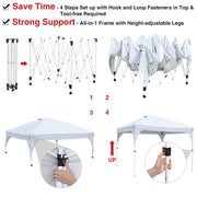 10'x10' Pop Up Canopy with Vent Weight Bags Rolling Bag