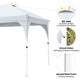10'x10' Pop Up Canopy with Vent Weight Bags Rolling Bag